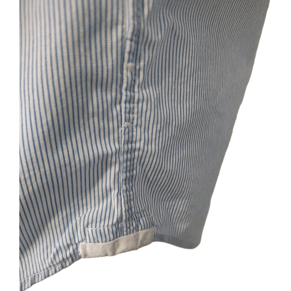 J.Crew Button‎ Down Shirt Men L Blue Striped Long Sleeve Preppy Classic Business - Picture 10 of 15